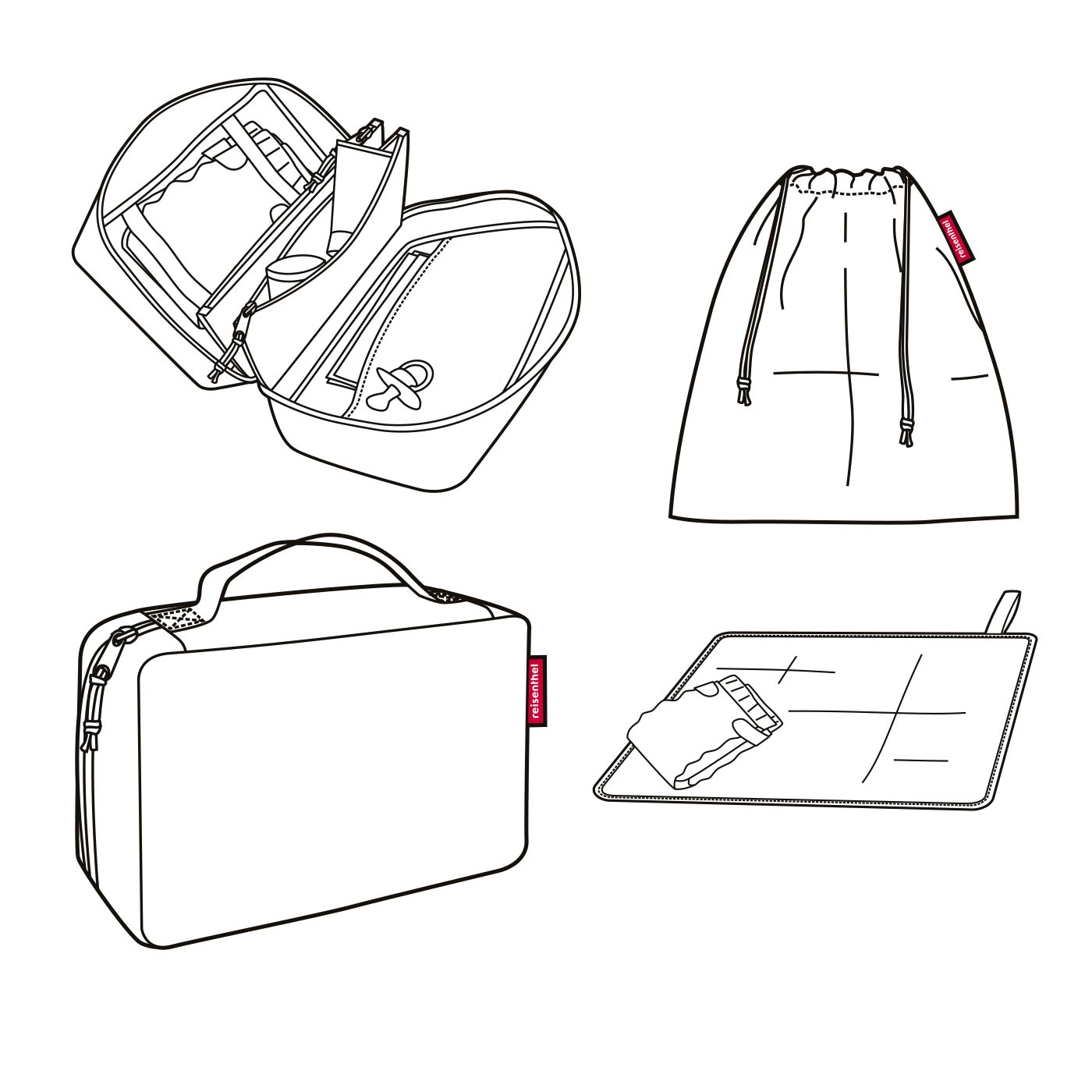Borsa Cambio Neonato Reisenthel Babycase | 3 Litri, In Poliestere Rosa, Con Fasciatoio E Sacchetto Sporco